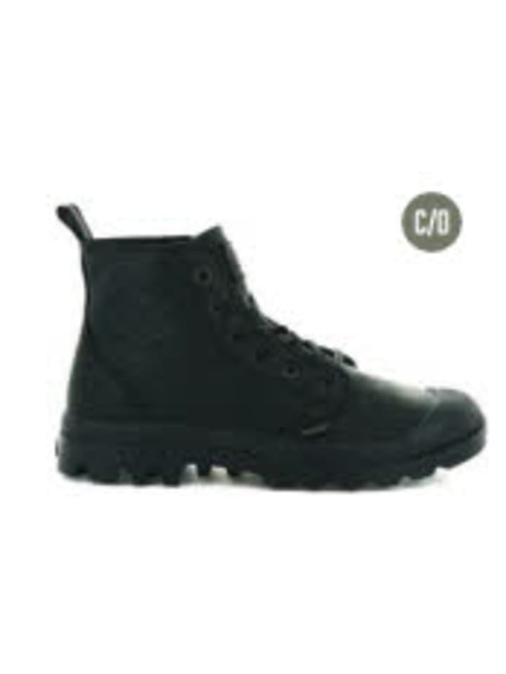 Schnürstiefelette in schwarz
