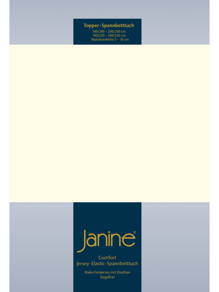 Janine Topper Spannbetttuch Elastic Jersey 5001 in natur