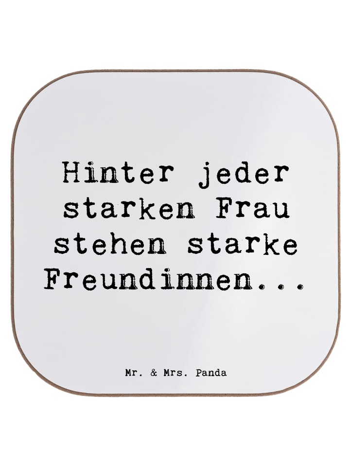 Bierdeckel Spruch Hoffnung Freundinnen mit Spruch in Weiß