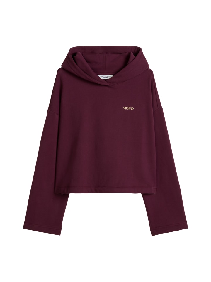 Hoodie cropped in Mahagony Jam