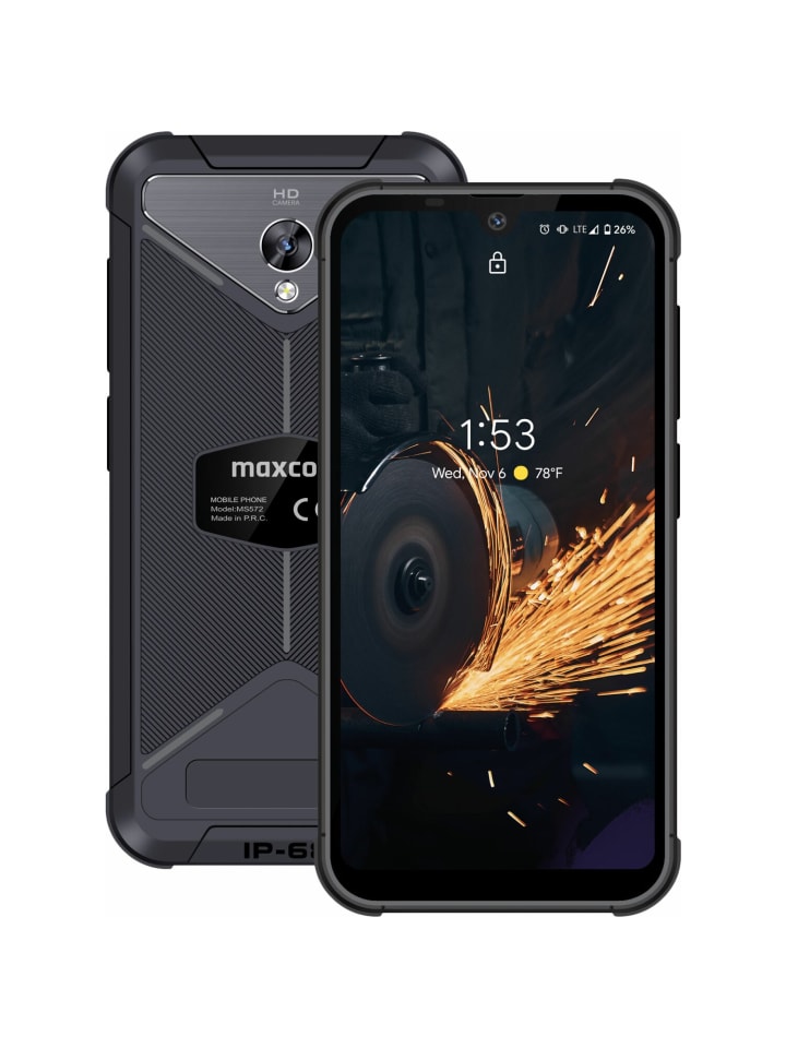 Smartphone Handy MS572 4G, 5,7'' Display, 4100 mAh Akku, 13 + 5 Mpx in Schwarz