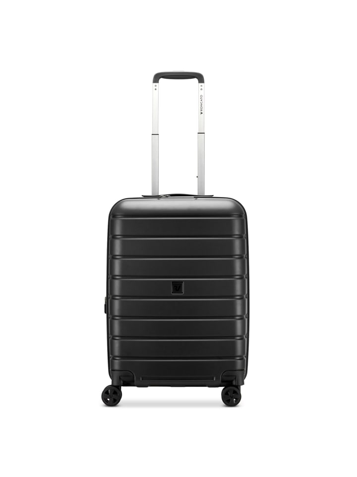 Relife 4 Rollen Kabinentrolley 55 cm mit Dehnfalte schwarz