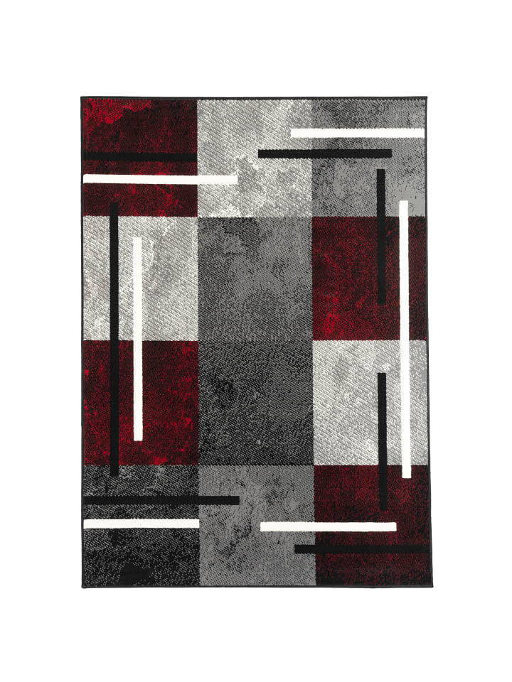 Teppich Trendline Karo in schwarz