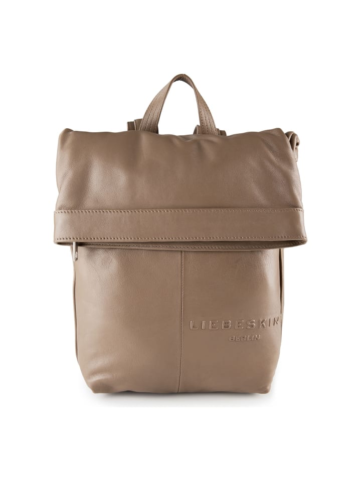 Elvira City Rucksack M Leder 36 cm neutral grey