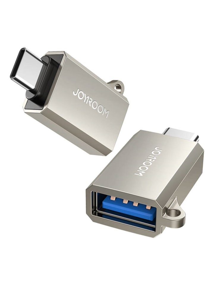 OTG-Adapter USB-C (männlich) / USB-A (weiblich) bis zu 5 Gbit/s in Silber