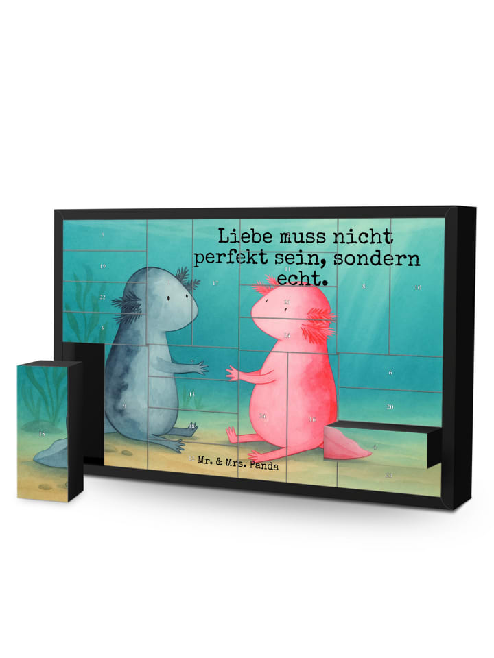 Befüllbarer Adventskalender Axolotl Liebe Desig... in Weiß