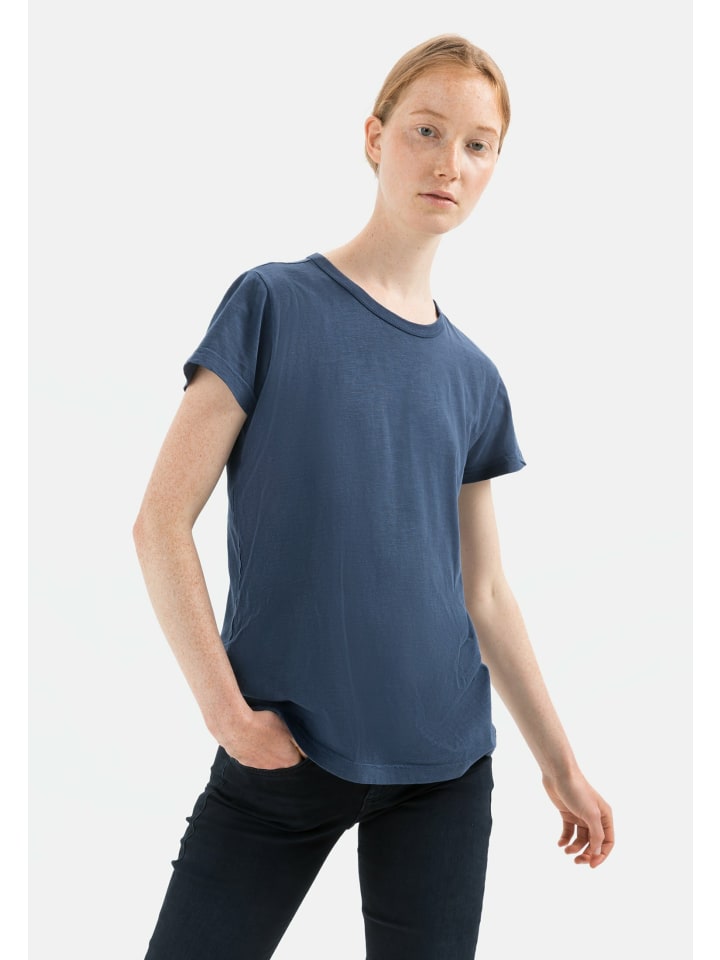 Kurzarm T-Shirt aus Organic Cotton in Dunkelblau