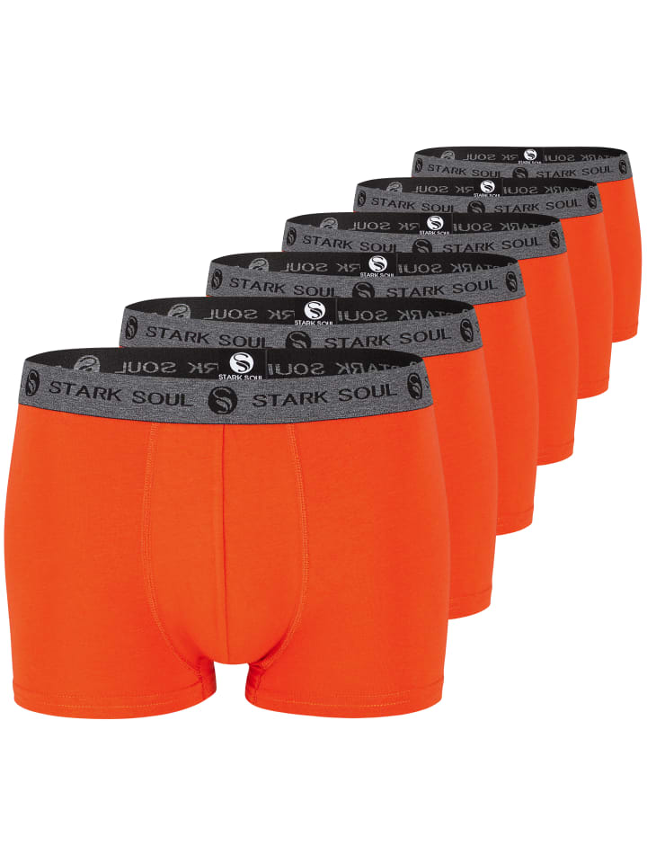 Boxershorts 6'er Pack - Hipster Shorts in mandarin