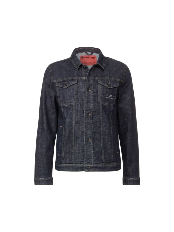 Jeansjacke in dark blue rinsed wash