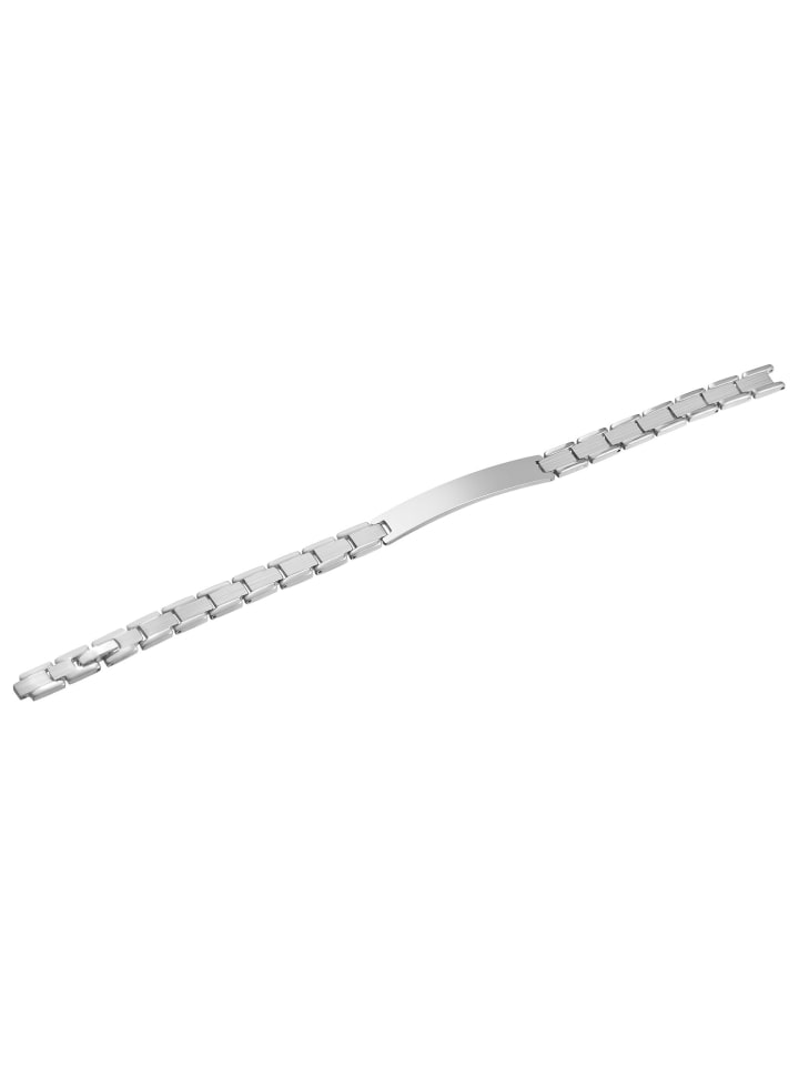 Unisex Armband – Gliederarmband aus Edelstahl 21,5 cm in silber