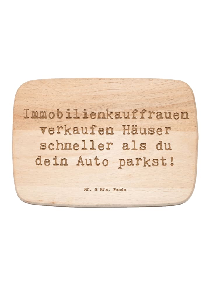 Brettchen Spruch Immobilienkauffrau mit Spruch in Transparent