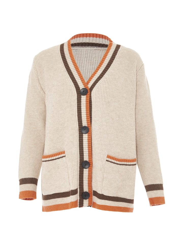 Damen Strickjacke in Wollweiss