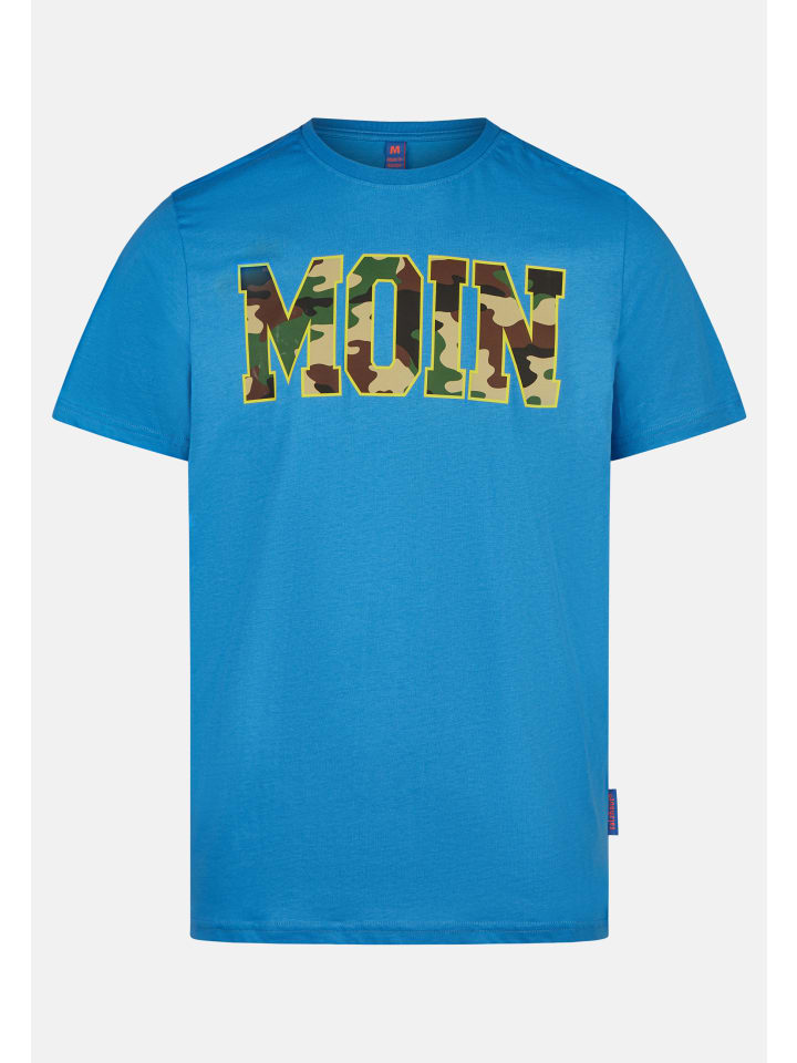 Shirt Diek - Moin Camouflage Ocean Blue