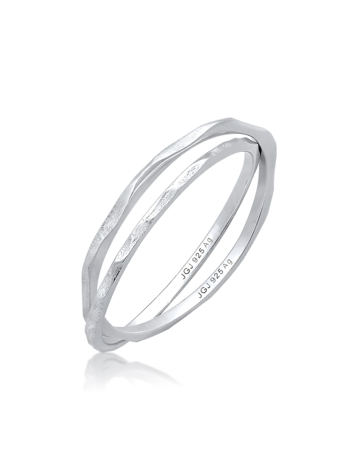 Ring 925 Sterling Silber Geo, Ring Set in Silber