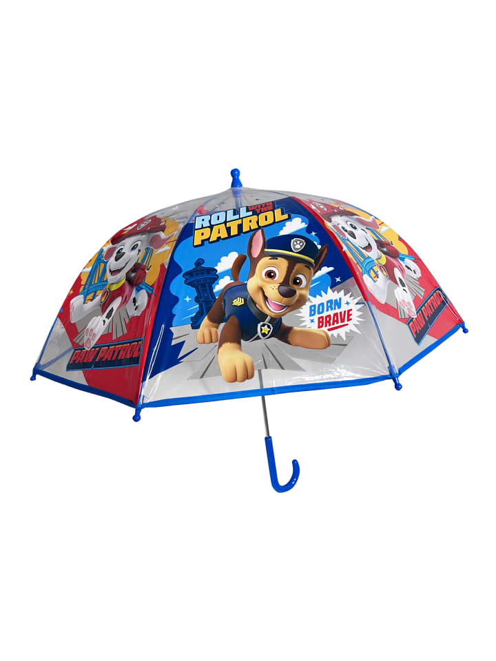 Paw Patrol Regenschirm Chase Marshall Kinder - Transparent in Mehrfarbig