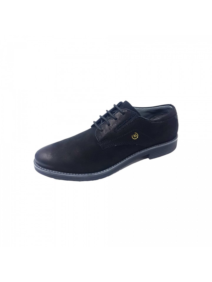 eleganter Schnürer Leander in Schwarz