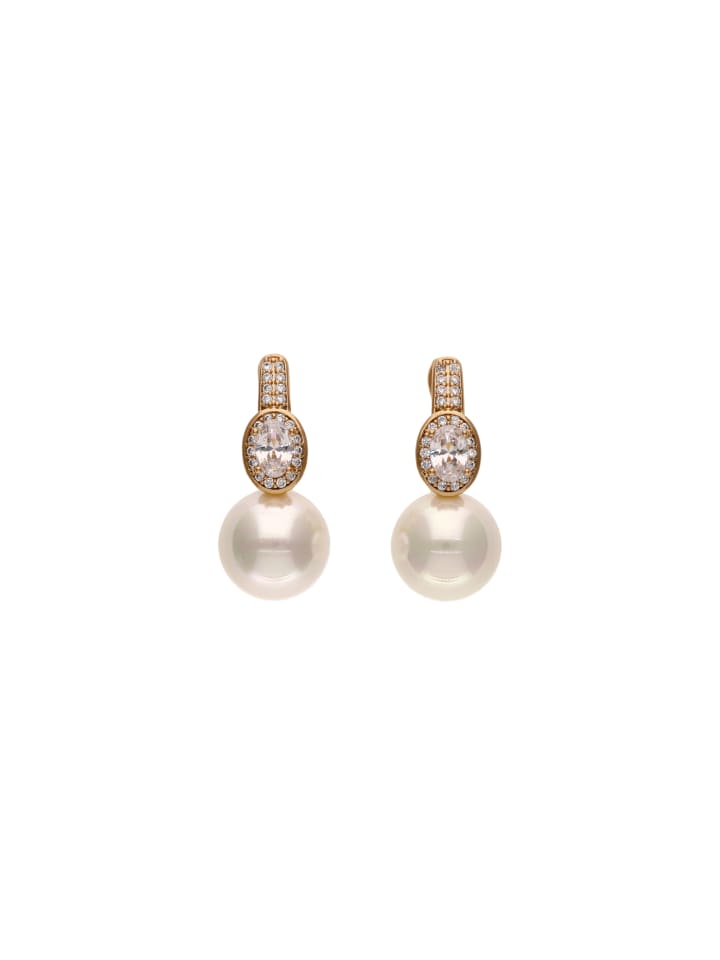 Women Earrings in Gold White