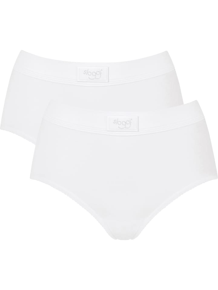 Baumwolle Taillenslip 2er-Pack double Comfort in weiß