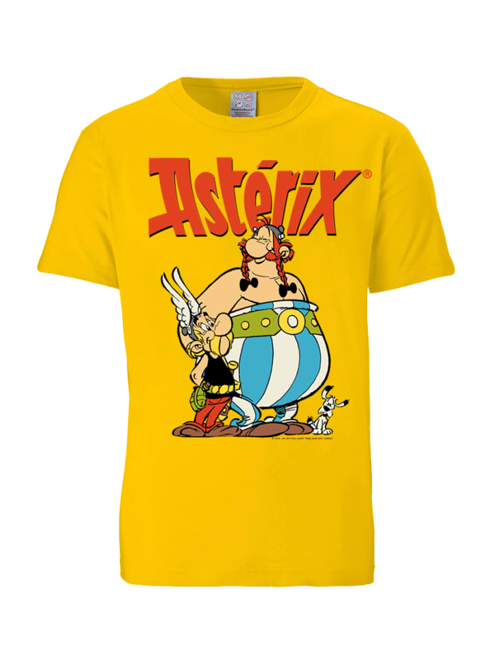 T-Shirt Asterix & Obelix in gelb