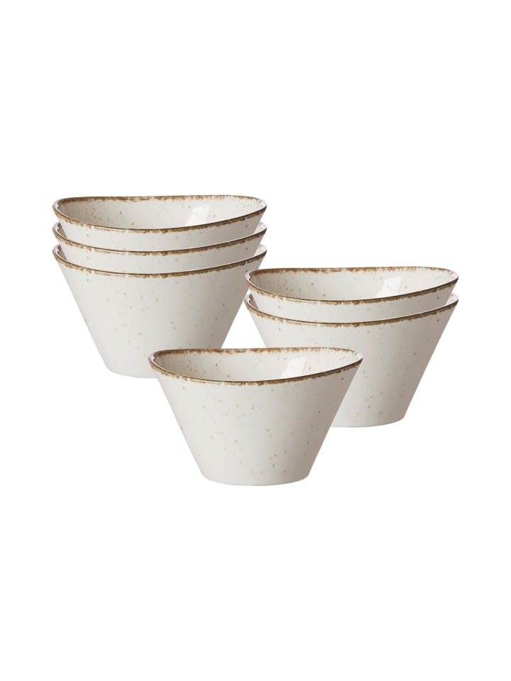 6er Set Dipschalen Casa in Beige 10,5 x 11,5 cm
