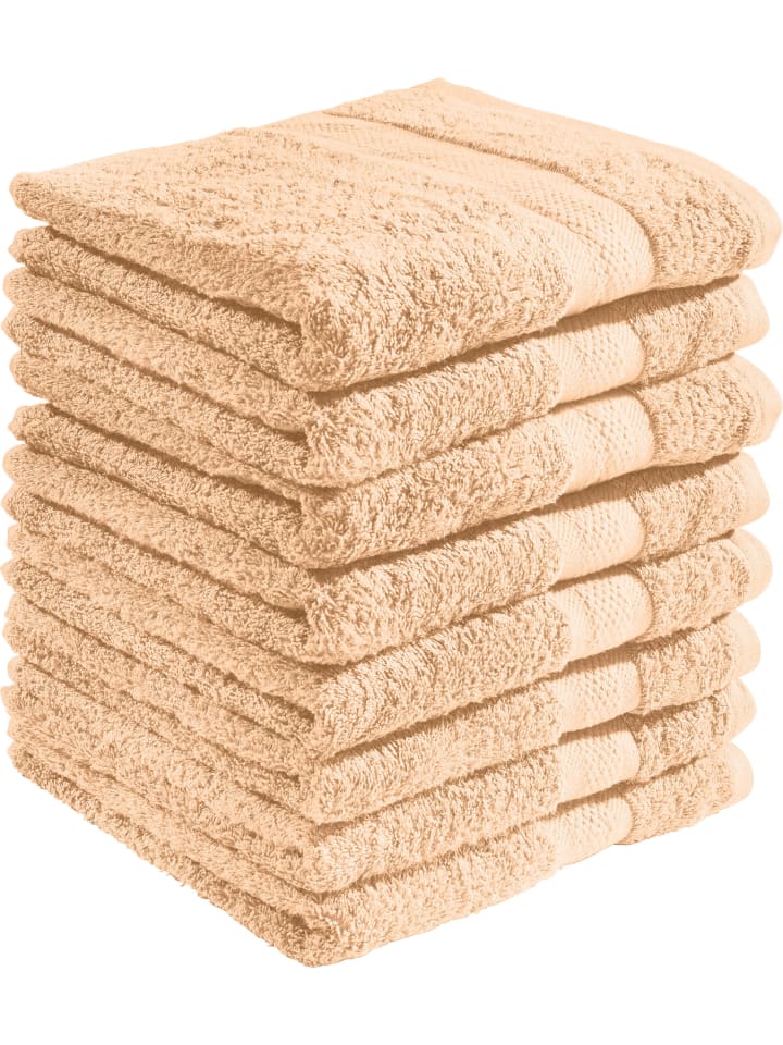 Frottier Duschtuch 8er-Pack Chicago in apricot