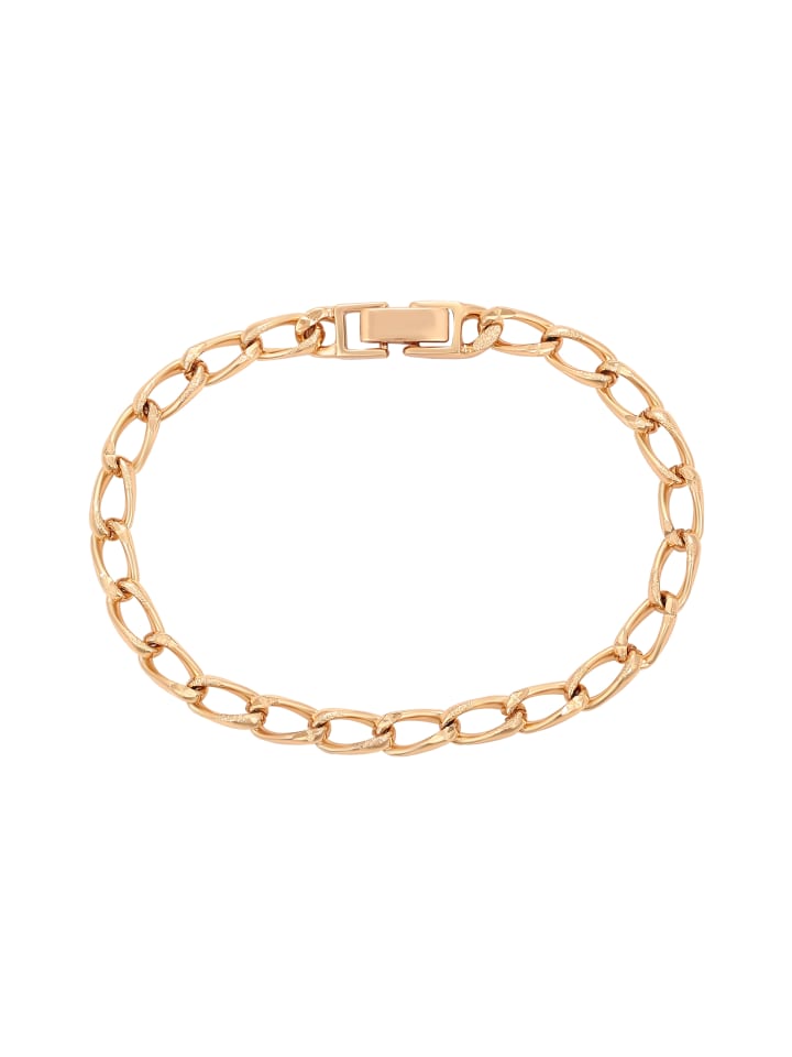 Women Cable Chain Link Bracelet in Rose Gold