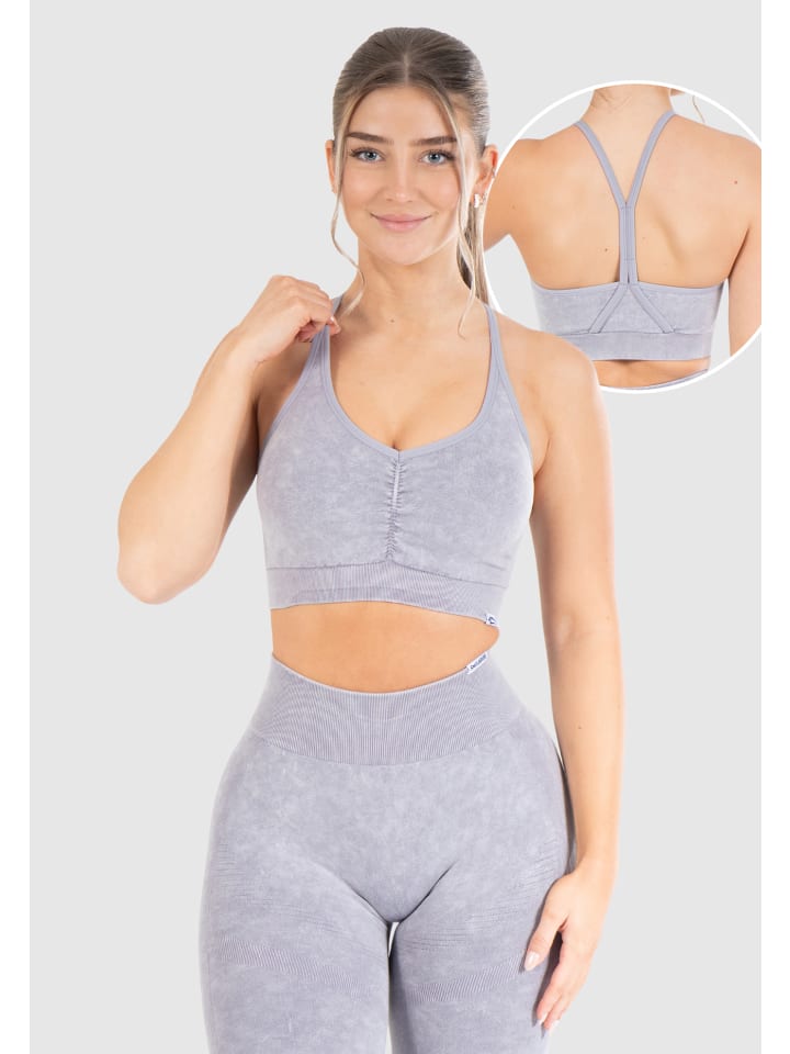 Sport BH Batik Acid Scrunch in Grau