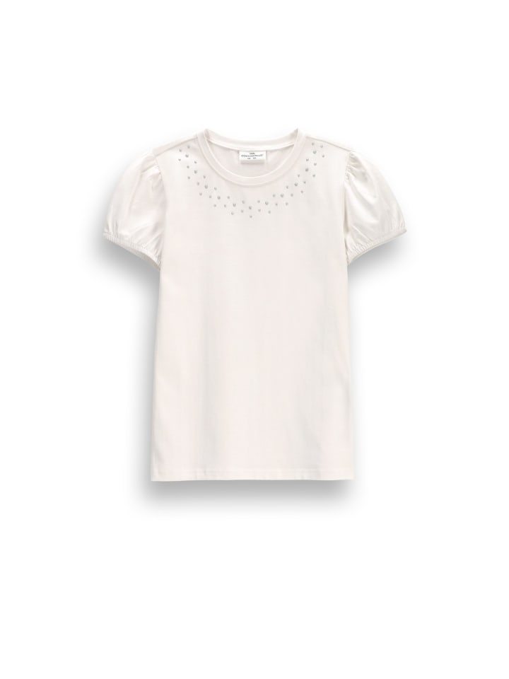 T-shirt mit kurzen Ärmeln in ecru