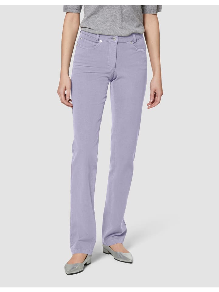 Schmale Jeans im Five-Pocket-Style in hellamethyst
