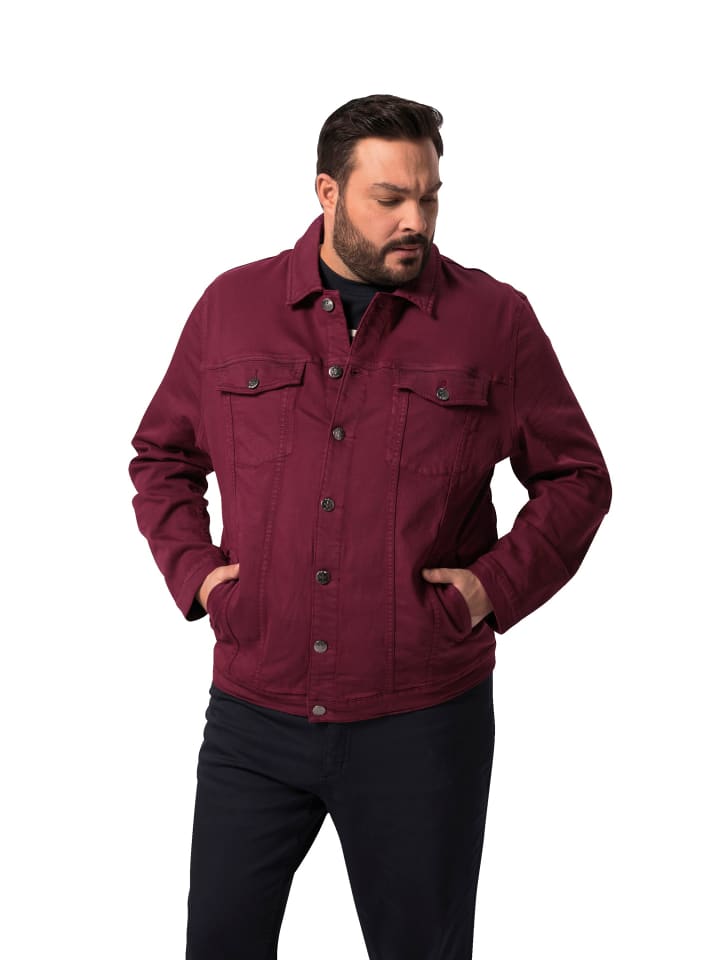 Übergangsjacke in bordeauxrot