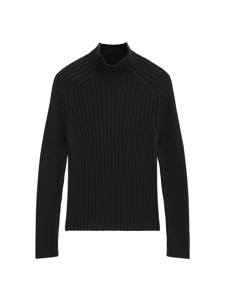 Turtleneck-Pullover slim in Coal Grey Melange