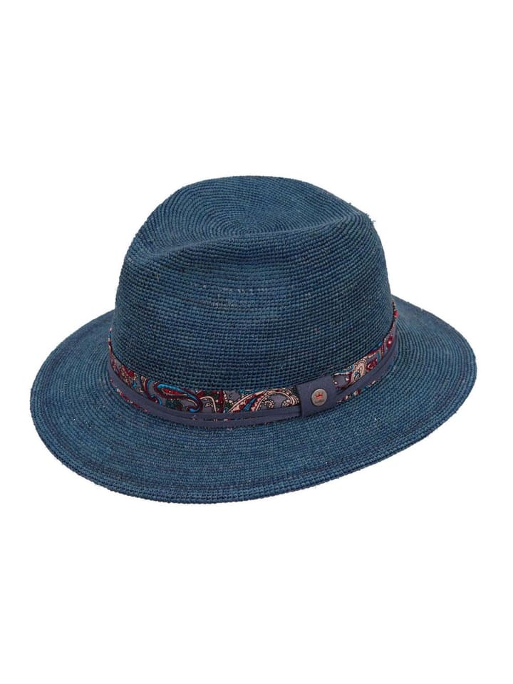 Strohhut in blau