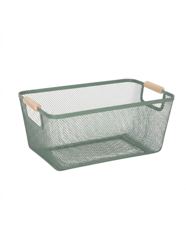 Drahtkorb in Mint - (B)37 x (H)16,5 x (T)22,5 cm