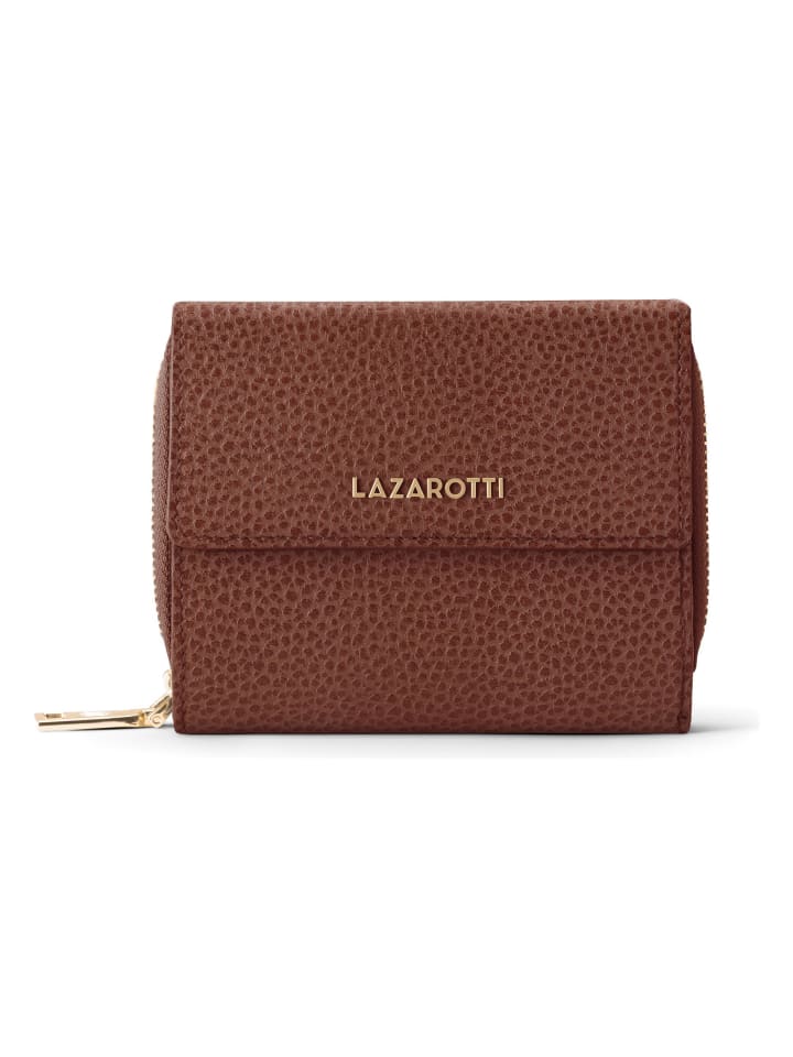 Bologna Leather Zip-Around Geldbörse Leder 12 cm brown