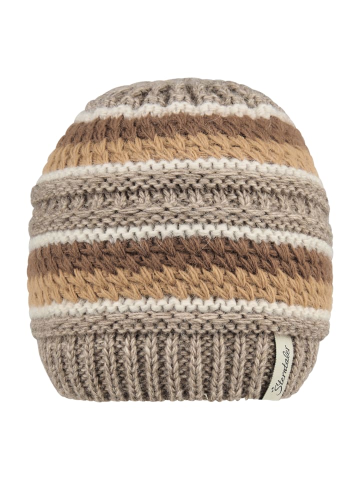 Strickmütze strukturmix in beige