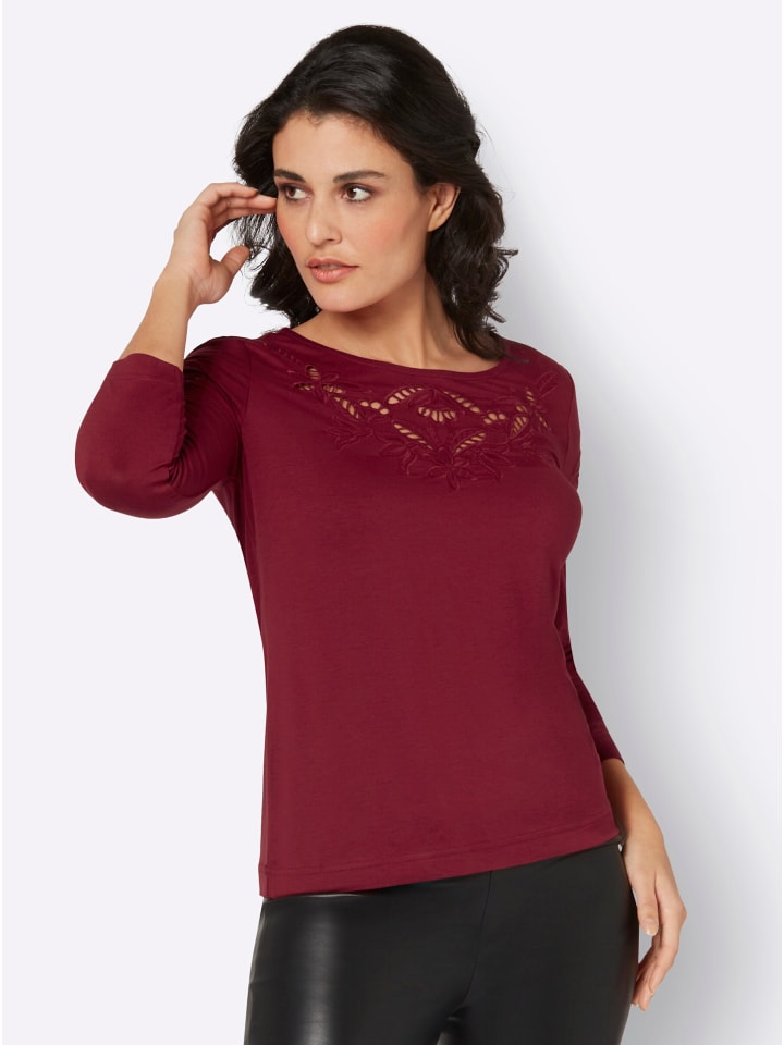 Shirt in dunkelrot