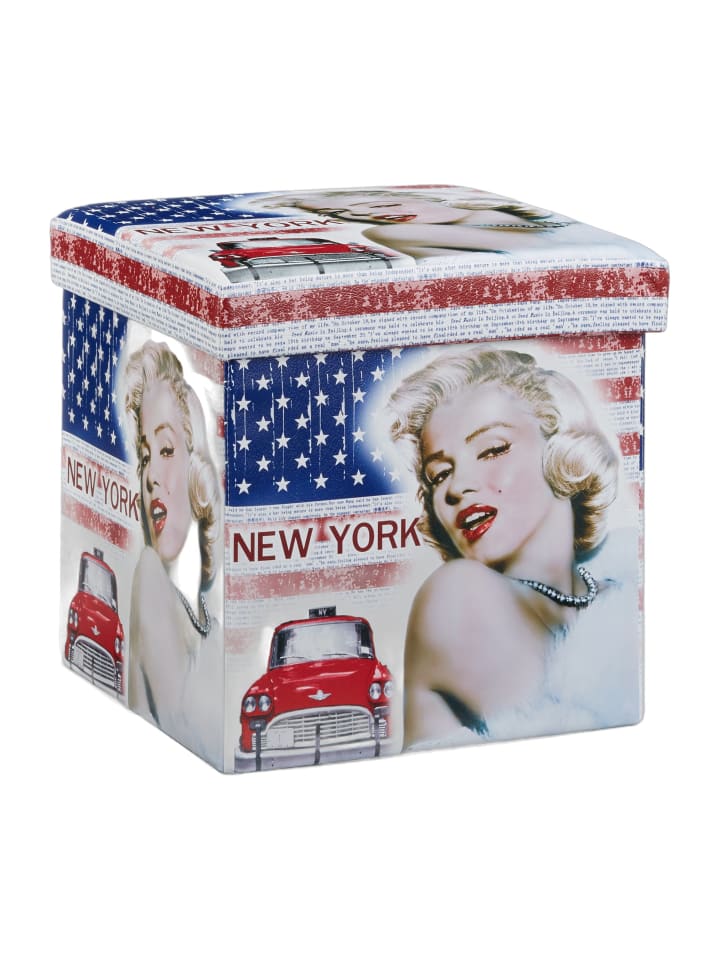 Sitzhocker Merilyn in Bunt - (B)38 x (H)38 x (T)38 cm