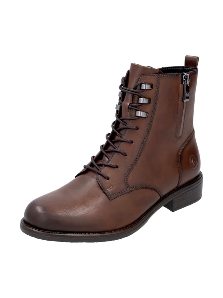 Schnürstiefeletten in Braun