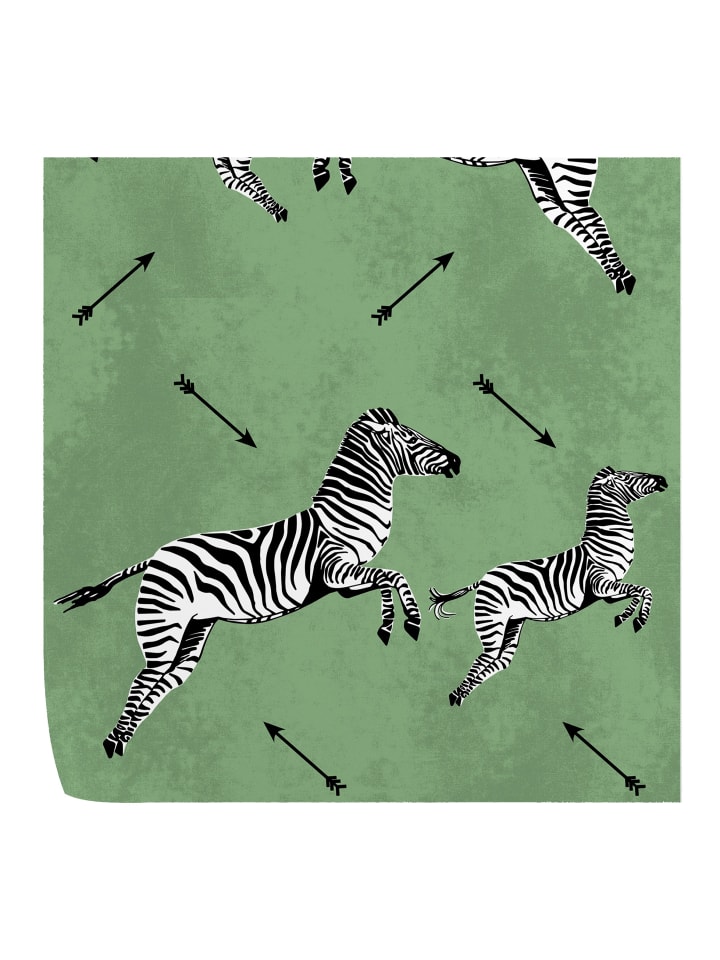 Tapete Zebra in Grün - (W) 200 × (L) 280 cm