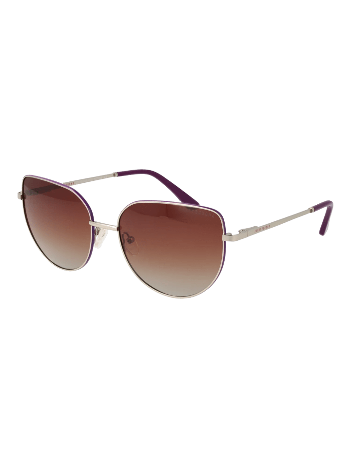 Frauen Sonnenbrille Schmetterling Silber
