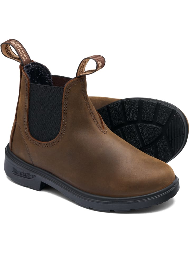 Chelsea Boot "#1468 Gumsole Leather (Kids)" in Braun