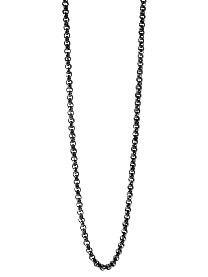 Unisex Halskette – Erbskette aus Edelstahl in schwarz