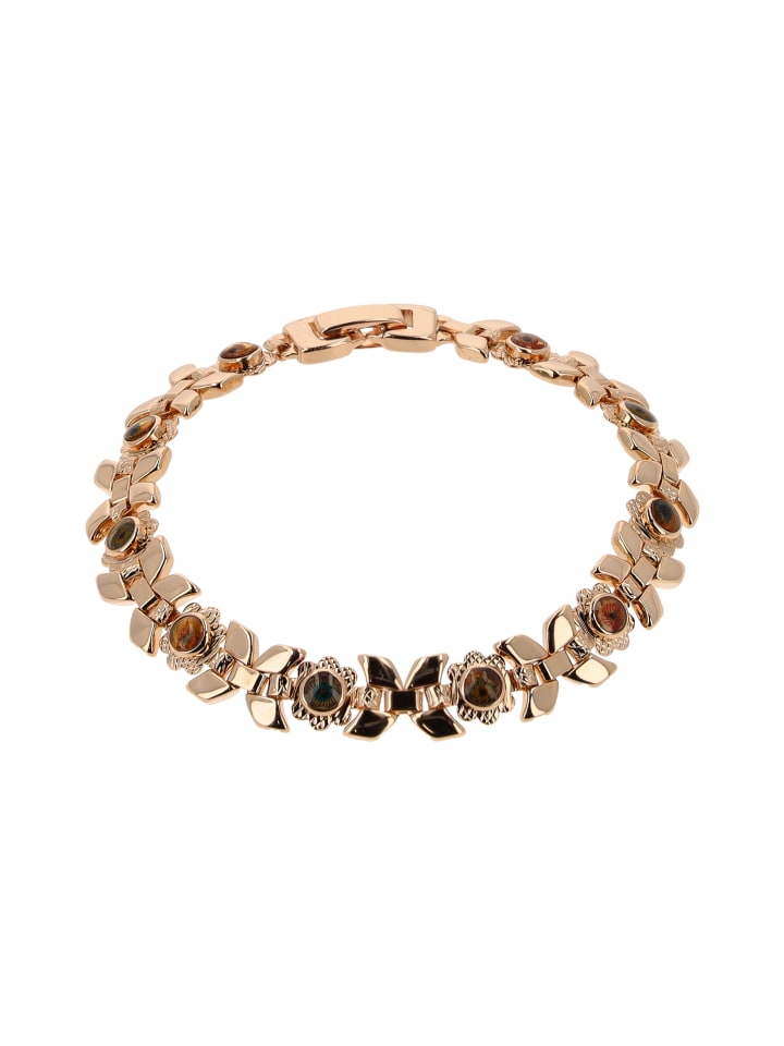 Women Link Bracelet in Rose Gold Multicolor