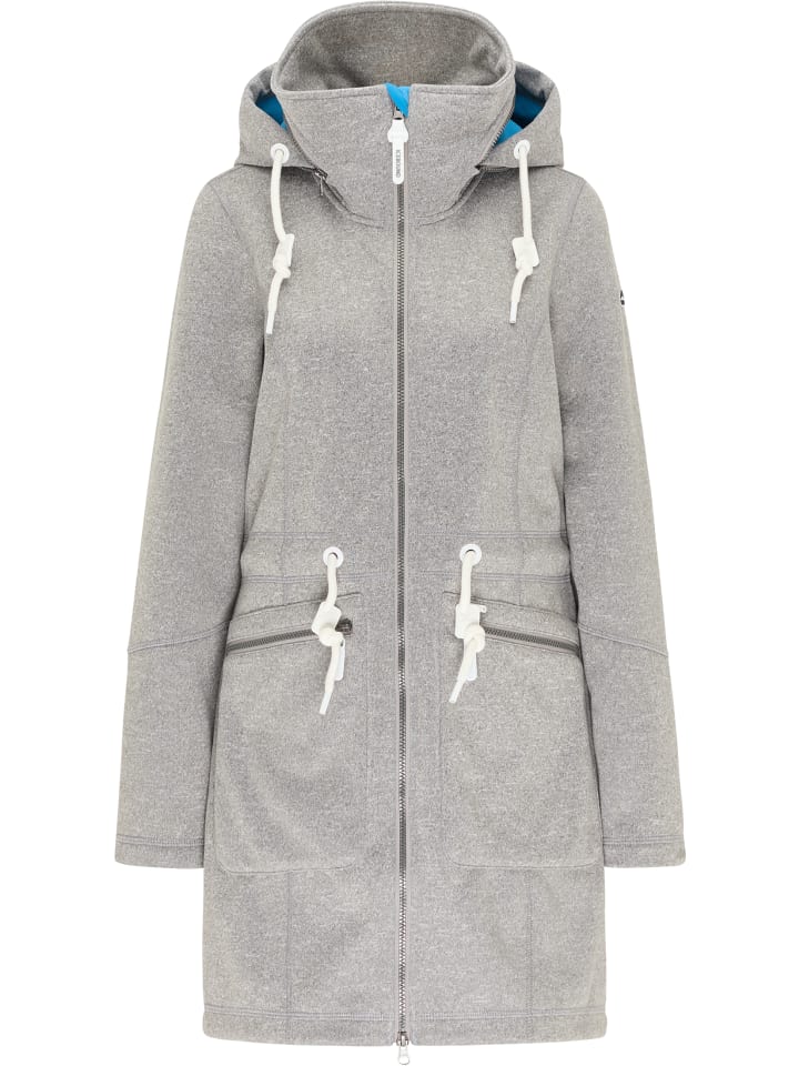 Damen Funktionsmantel in Grau Melange