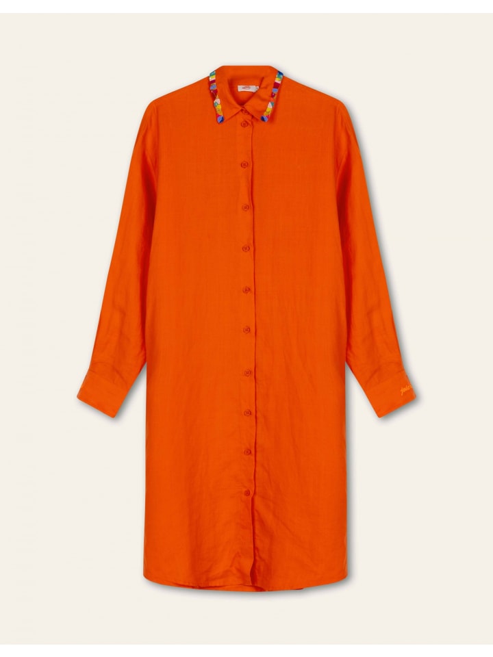 Linen Kleid Dighton in Rot
