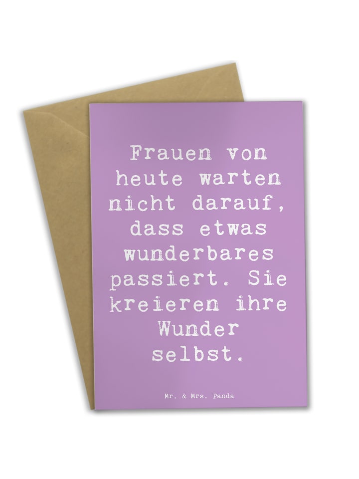 Grußkarte Spruch Hoffnung schaffen mit Spruch in Lavendeltraum