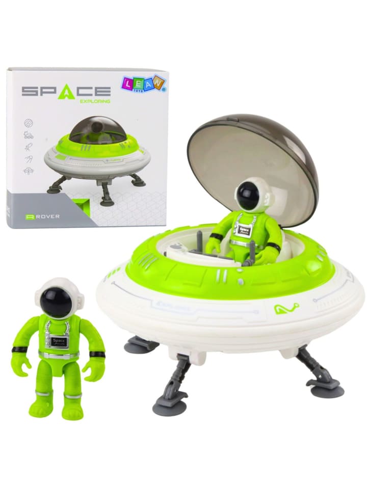 Ufo Raumschiff Astronaut Figur Lichter Sounds Grün