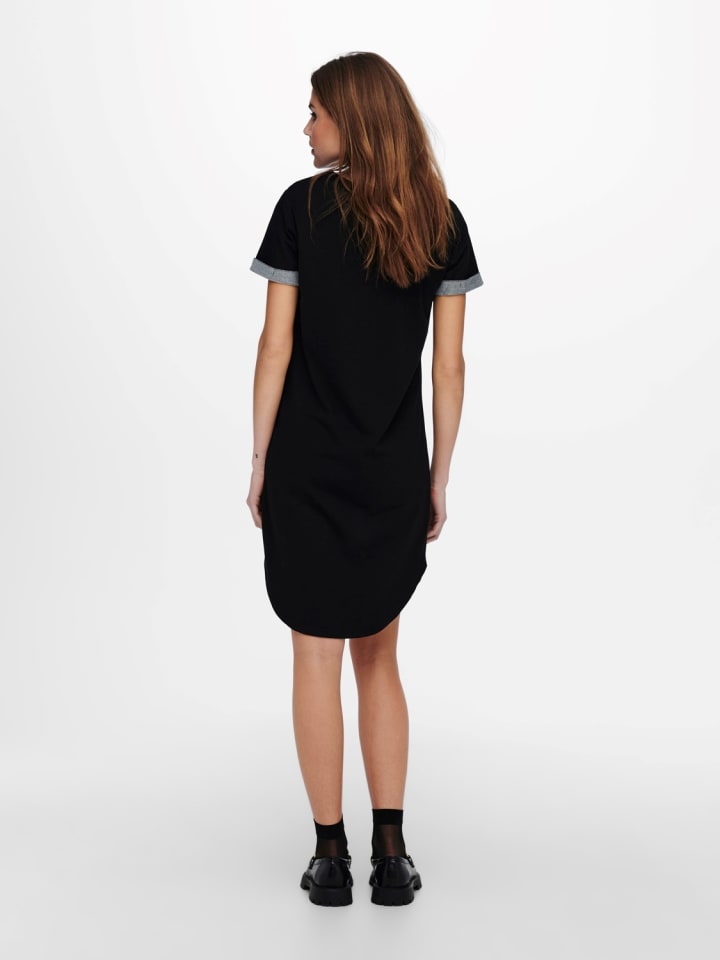 Tunika in Lockeres Midi Rundhals kaufen | Shirtkleid JACQUELINE YONG de Dress limango JDYIVY Schwarz günstig Kleid