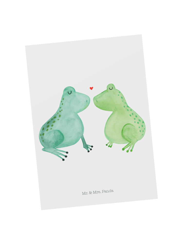 Postkarte Frosch Liebe ohne Spruch in Weiß