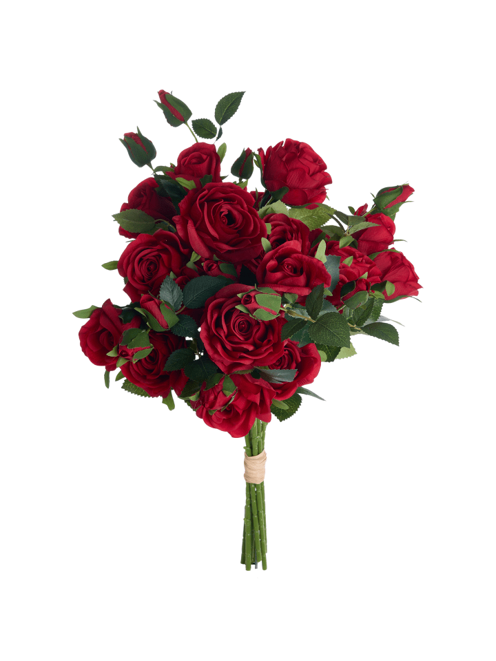 Künstlicher Blumenstrauß BOIRO in Rot/Grün - (W) 40 x (H) 65 x (L) 40 cm
